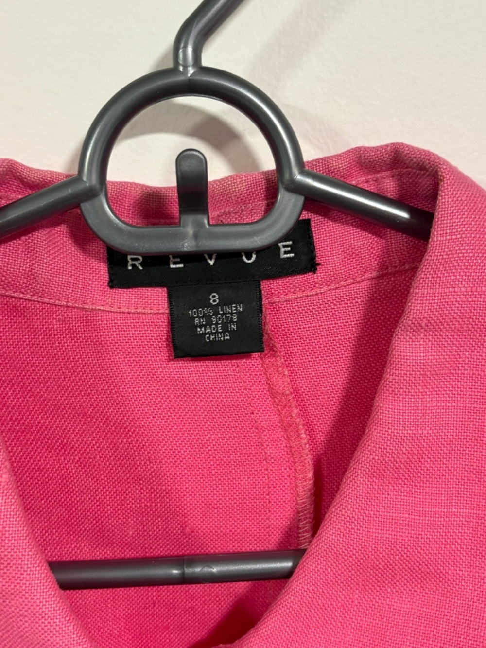 Eileen Fisher Pink Button-Front Linen Shirt - Picture 4 of 5